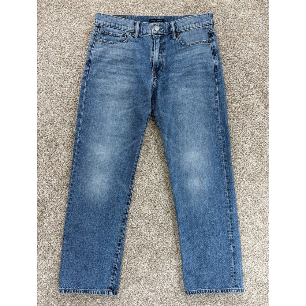 Lucky Brand Gilman Hemp 363 Vintage Straight Jeans Men's 32x32 Blue Hemp Cotton